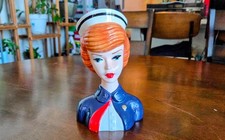 Vintage Mattel 1994 Barbie Nurse 1961 Sculpted Vase From Barbie with Love Enesco picture