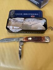CASE BROTHERS CUTLERY 662130 SS GUNSTOCK 04 CHESTNUT BONE Limit/Edition MINT (14 picture