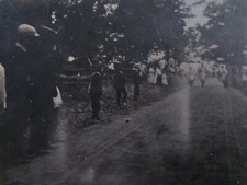 Road Race Antique Photo VTG Early 1900s Fashion Hats Runners Olympics? Dirt Fans picture