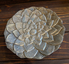 Vintage Cast Aluminum Floral Plate Dahlia Flower 7.5