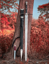 Handmade Hand Forged Carbon Steel Viking Sword, Battle Ready Medieval Sword picture