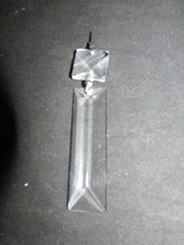12 AAA 9 % LEAD CRYSTAL SQUARE PRISM CHANDELIER  LAMP PARTS 3 7/8  