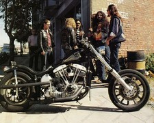 8x10 Print Candid Shot Group of Hells Angeles Notorious Biker Club picture
