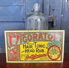 Vigorator Vintage Original Advertising Sign Barber Shop Antique 9”x5” picture