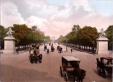 France, Paris. Avenue des Champs-Élysées. vintage print photochromie, vintage  picture