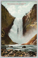Postcard Great Falls of the Yellowstone, National Park, Wyoming, Posted 1908 picture