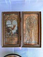 Antique 1920s Allah's Prayer Islamic Art by Lee Mero 8.75
