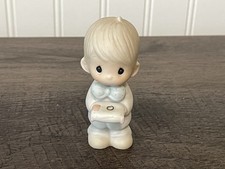 Enesco Precious Moments 1983 Ring Bearer Boy Wedding Porcelain Figure E-2833 picture