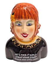 Carol Eldridge Michel And Company Lets Face It Girls Ceramic Bud Vase 5