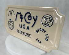McCoy Floraline DEALER SIGN Art Pottery Advertising Display Case Plaque MINT picture