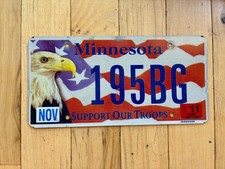 2011 Minnesota Support Our Troops License Plate picture