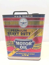 National Oil and Chemical Corp. 2 Gallon Oil Can Premium Heavy Duty Vintage picture