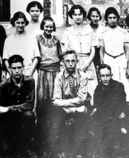Photo Dover-Foxcroft Maine, c. 1922 Panoramic School Class Teen Picture, 30