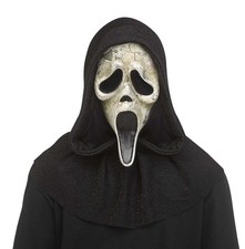 Fun World Ghost Face Deluxe Aged Mask with Shroud, Comfortable Fit for Ages 15+ picture
