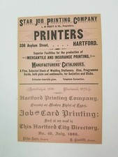 1886 Hartford Connecticut Advertisement Printers Books Calhoun Lang Wiley Eaton  picture