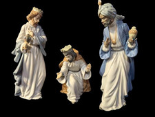 Nao by Lladró Porcelain Wise Men Three Kings Figurine Set Vintage DAMAGED/PARTS picture