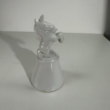 VINTAGE White PORCELAIN HORSE FIGURE BELL picture
