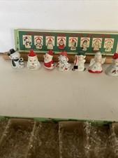 Set Of (7) 1950’s Commodore Christmas Card Place Settings Holders in Box picture