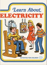 Learn About Electricity.On a 2.5”x3.5” Metal Refrigerator Magnet. picture