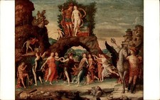 Andrea Mantegna Parnassus Art Postcard Musée du Louvre Paris France Linen picture