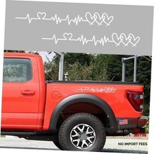 White Vinyl Sticker for Trucks, SUVs - Love Heart Car Decal picture