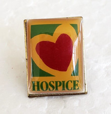 Vintage Made in USA Hospice Gold Tone Lapel Tie Pin 3/4