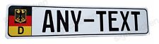 EURO STYLE  TAG BMW  European license plate, ANY TEXT, CUSTOM, GERMAN picture