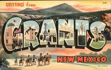 Grants NM Greetings from New Mexico J. R. Willis c1940s-50s Vintage Postcard picture