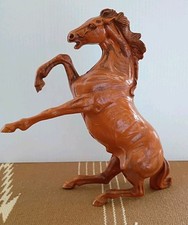 Hartland Horse Model S Rearing Fighting Mustang Brown Woodgrain  9” picture