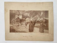 1890s antique PHOTO philadelphia pa HORSE CARRIAGE WOMEN id'd LOVETT & HARI picture