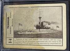1900 Cincinnati Fireside Game Co White Squadron Navy Battleship Terror I4 picture
