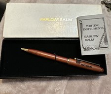 Vintage Barlow Salm wood-barreled Pen unused original box & documents ENTERGY picture