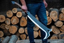 Custom Handmade High Carbon Steel Sword Curved Machete Fantasy Blade Sheath picture
