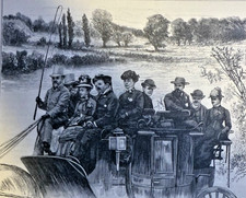 1884 Coaching & Driving in England Winchester Salisbury Romsey Abbey Cathedral picture