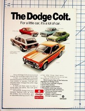 1974 Dodge Colt Original Magazine Ad Vintage Car Advertisement Print picture