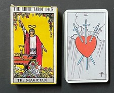Rider Waite Tarot Cards English Yellow Box Vintage 1971 Muller & Cie picture