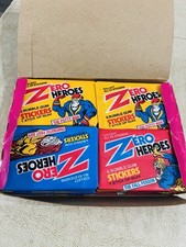 One Box 1983 DONRUSS ZERO HEROES STICKERS 36 WAX PACK BOX picture