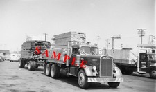 8X10 B&W semi-truck photo - Kenworth truck 'n trailer lumber truck - S. Holtzman picture