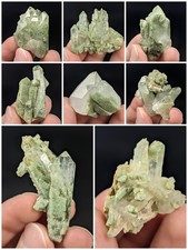 260-gm Green Chlorite Quartz Crystal Cluster, Specimens - Balochistan Pakistan. picture