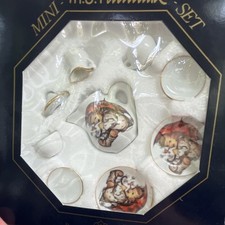 Reutter Mini Porcelain Tea Set. Vintage. Umbrella girl. Made in Germany. Boxed. picture