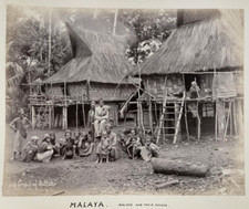 1890 PHOTO SE ASIA SINGAPORE LAMBERT GROUP OF BATAKS MALAYA MALAYSIA picture