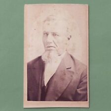 EARLY 1870s CARTE DE VISITE CDV PHOTOGRAPH, DISTINGUISHED MAN WITH CHIN-BEARD picture