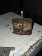 VINTAGE ANTIQUE ADVERTISEMENT OILER 3 IN ONE MINI OIL TIN CAN EMPTY GREAT DECOR picture