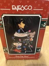  Enesco Tree For Two Mouse Ornament Cookie Cutter Cuties Christmas 1993 586781 picture