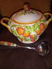 Temptations By Tara Figural Fruit Peach Soup Tureen 3.5 Qt. picture