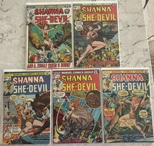 Shanna The She-Devil #1-5 HTF Bronze Age Set Avg VG/Fine Condition picture