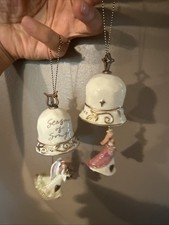 Vintage 2 Foundations Christmas Angel Angel Hanging Bell Ornament Retired READ picture