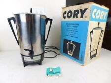 Retro 60s Mid Century VTG Cory Coffee Peculator 8-30 Cups Stainless Steel AP-30S picture