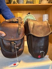 Very Rare WW1 German Cavalry Matched- Set  Leather Saddlebags  Wehrmacht Issued picture