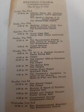 Hastings College in Nebraska Commencement 1926 schedule of events picture